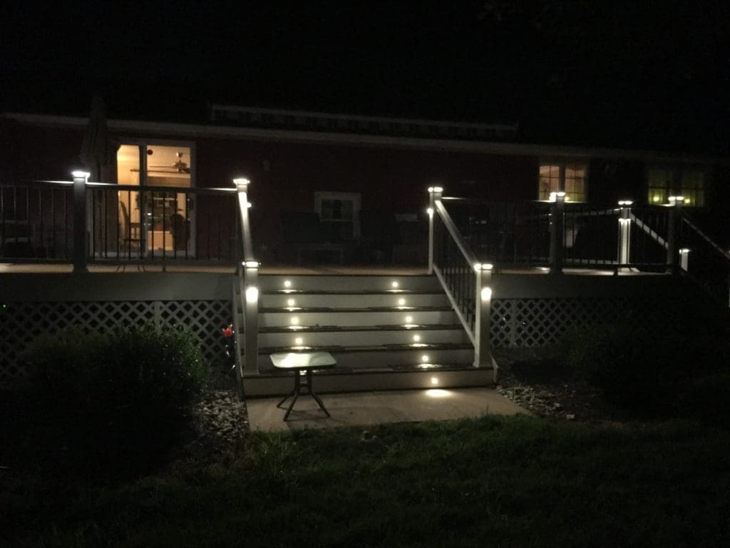 deck with built in lights