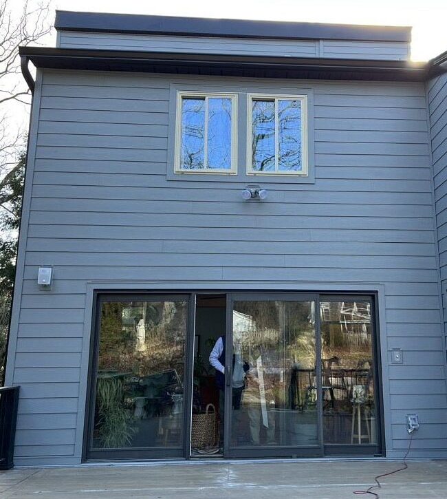 rear view of home after new James Hardie Siding installation