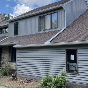 gray vinyl siding installed in a house in west chester